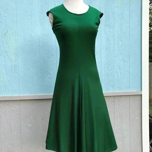 Vintage Foxy Lady 70s Disco queen green dress-L - Picture 5 of 11